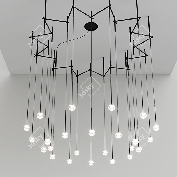 Sleek Vibia Pendant Light 3D model image 3