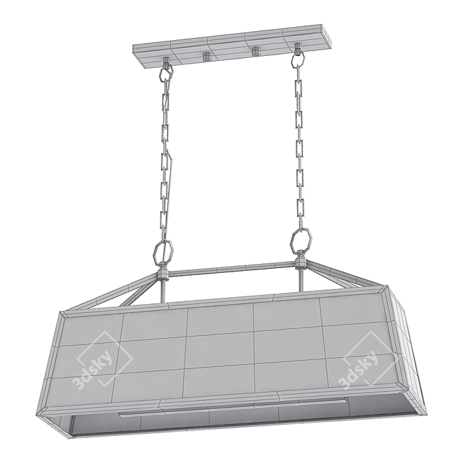 Elegant Alanna Chandelier: 4-Light Beauty 3D model image 2