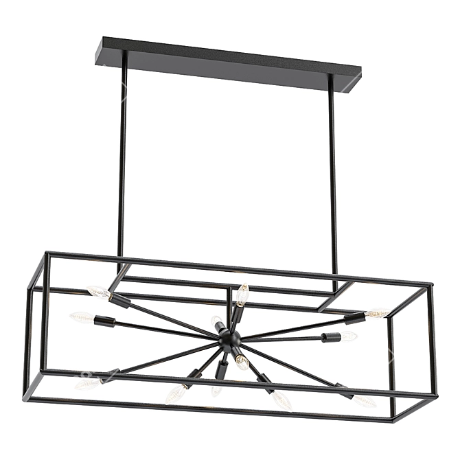 Sleek Elegance Defined: Jaxon Chandelier 3D model image 1
