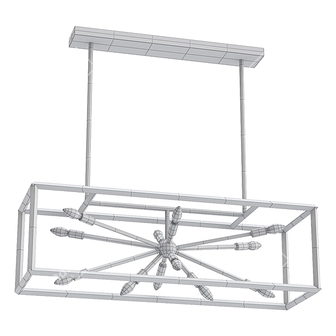 Sleek Elegance Defined: Jaxon Chandelier 3D model image 2
