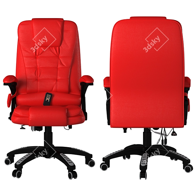 Elegant and Compact Bruno Office Chair 3D model image 2