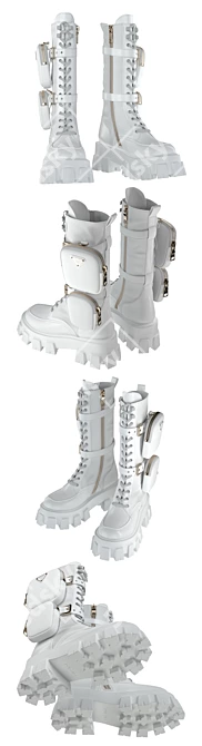 PRADA Monolith Combat Boots 3D model image 3