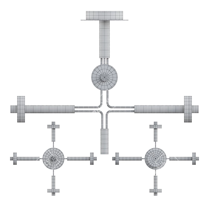Modern LED chandelier Lampatron AMARILIS 3D model image 3