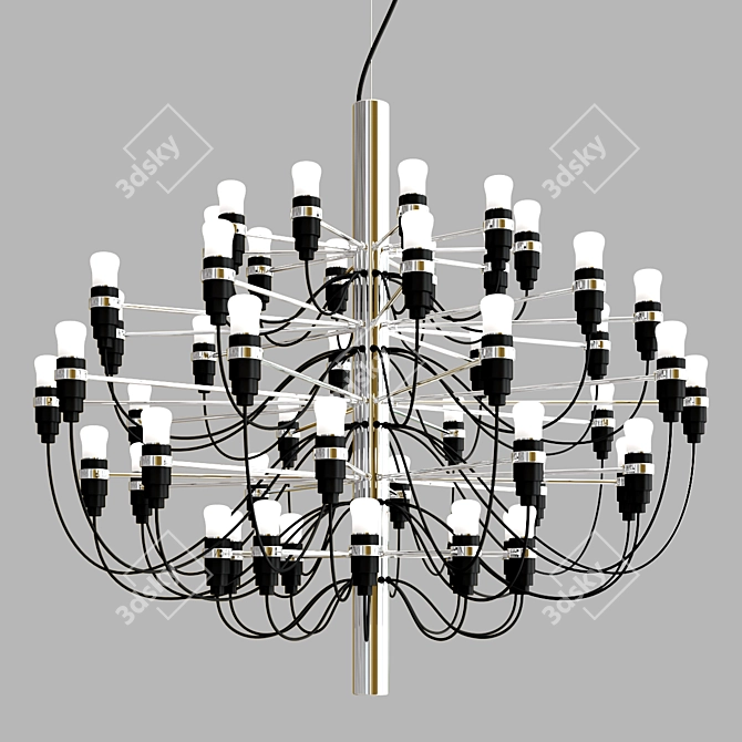 Elegant FLOS Chandelier in Chrome 3D model image 2