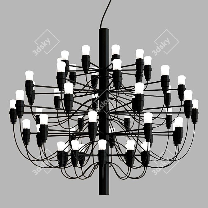 Elegant FLOS Chandelier in Chrome 3D model image 3
