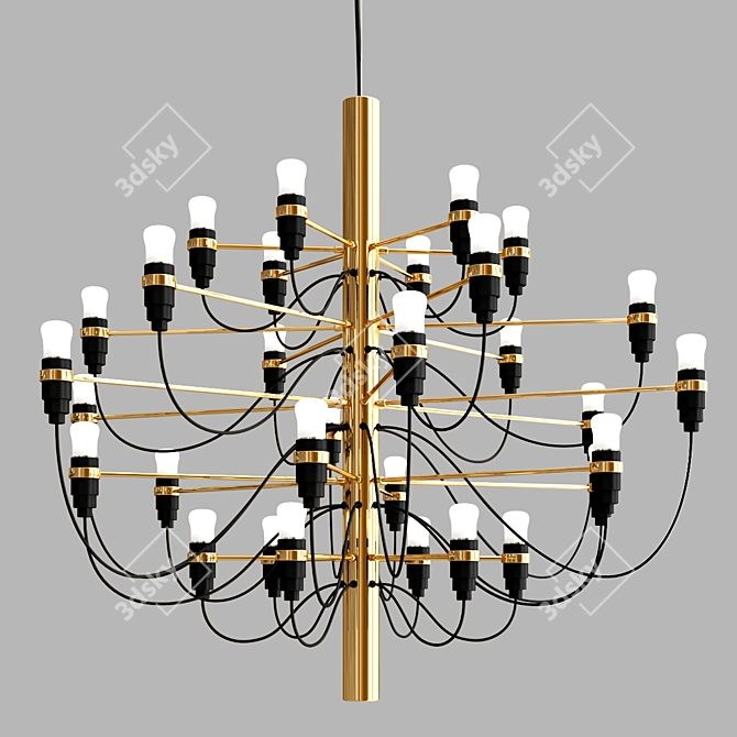 Elegant FLOS Chandelier in Chrome 3D model image 4