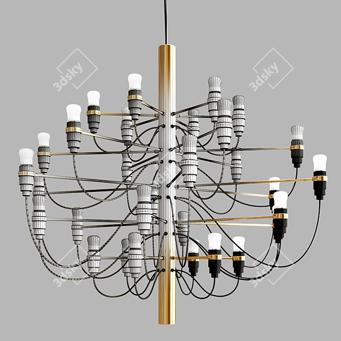 Elegant FLOS Chandelier in Chrome 3D model image 5