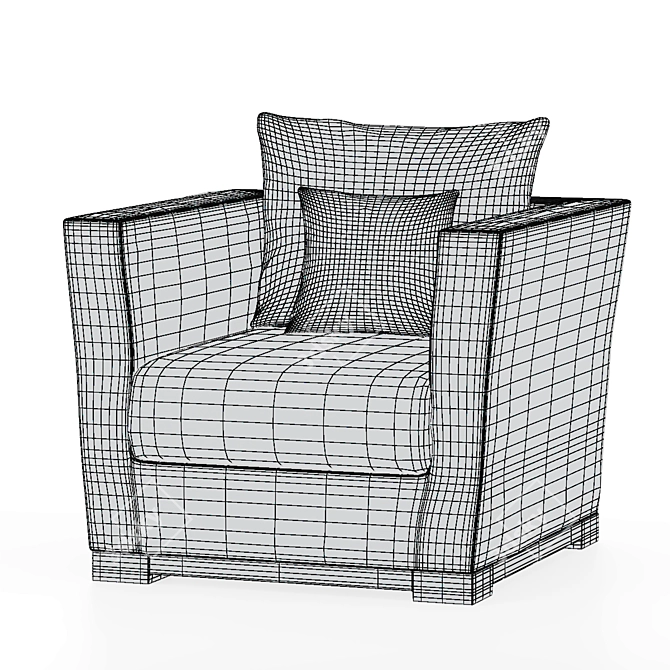 Luxury Armchair by Armani Casa 3D model image 5
