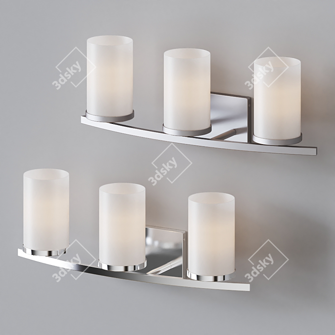 Elegant Crosby 3-Light Sconce 3D model image 3