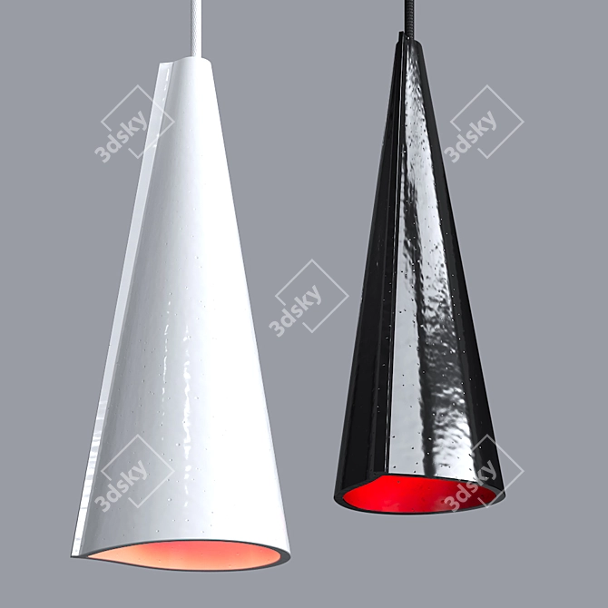 Crusta Ceramic Pendant Lamp 3D model image 1