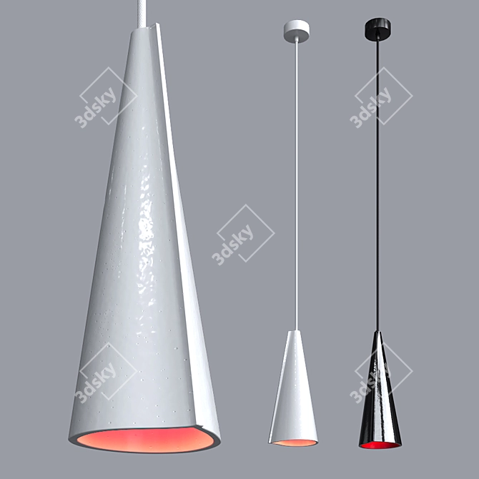 Crusta Ceramic Pendant Lamp 3D model image 2