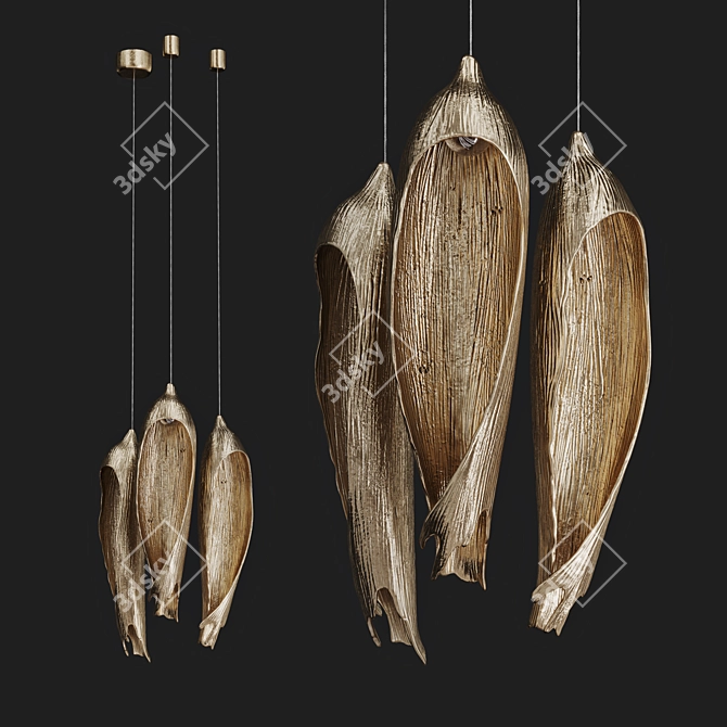 Minimalist Maize Pendant Lamp 3D model image 2
