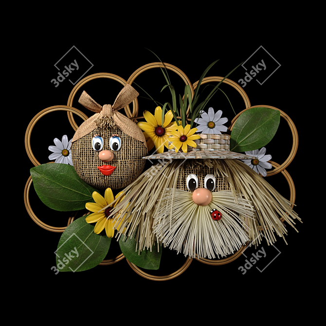 Vintage Family Wall Decor 3D model image 1