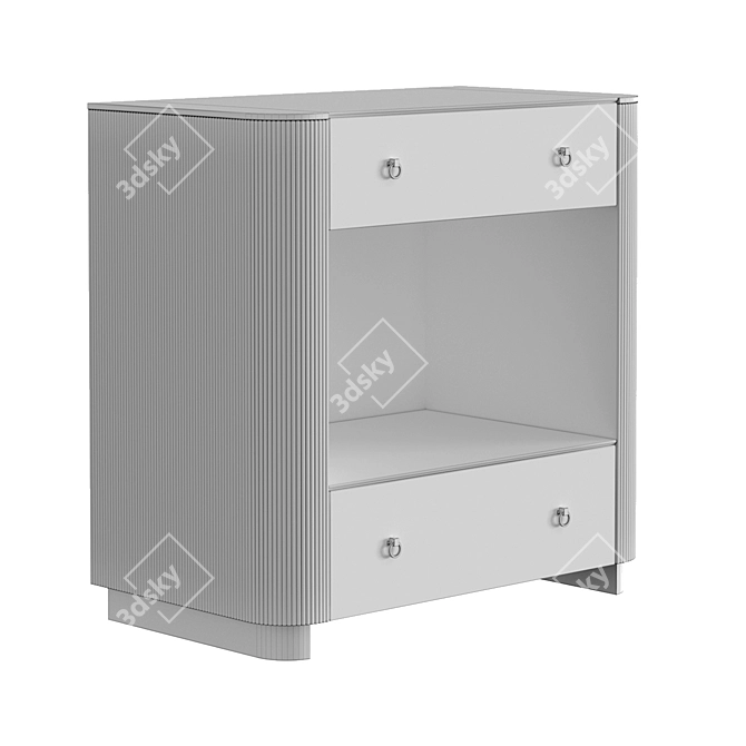 Elegant Love-Ly Bedside Table - Exquisite Design 3D model image 2