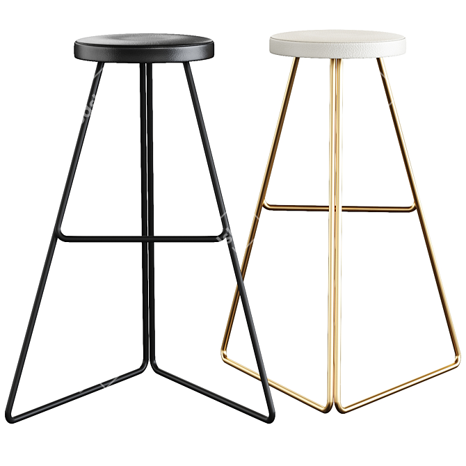 Coleman Stool: Stylish Seating Solution 3D model image 2
