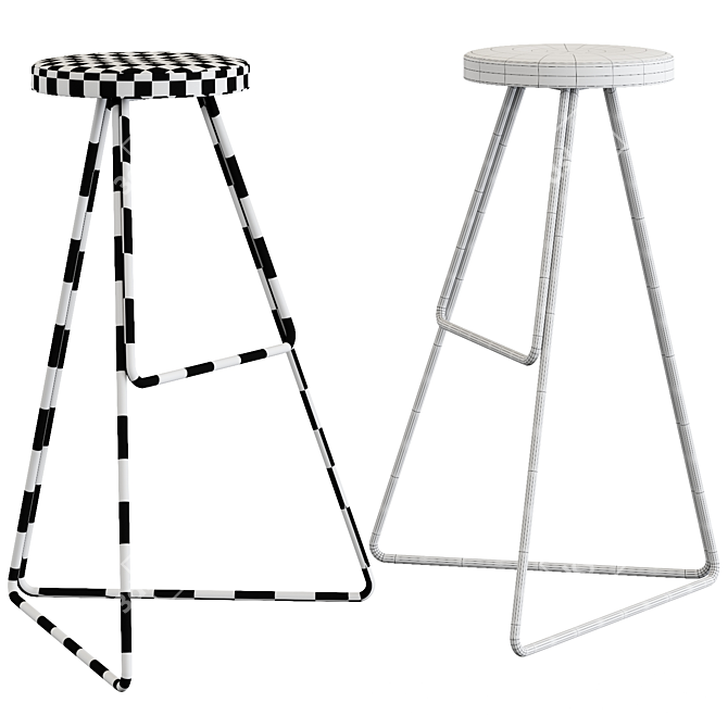 Coleman Stool: Stylish Seating Solution 3D model image 3