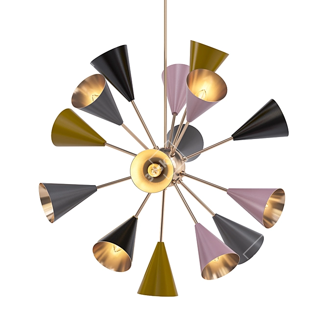 Sputnik Huge Pair Chandelier 3D model image 1