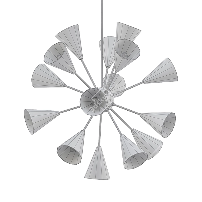 Sputnik Huge Pair Chandelier 3D model image 2