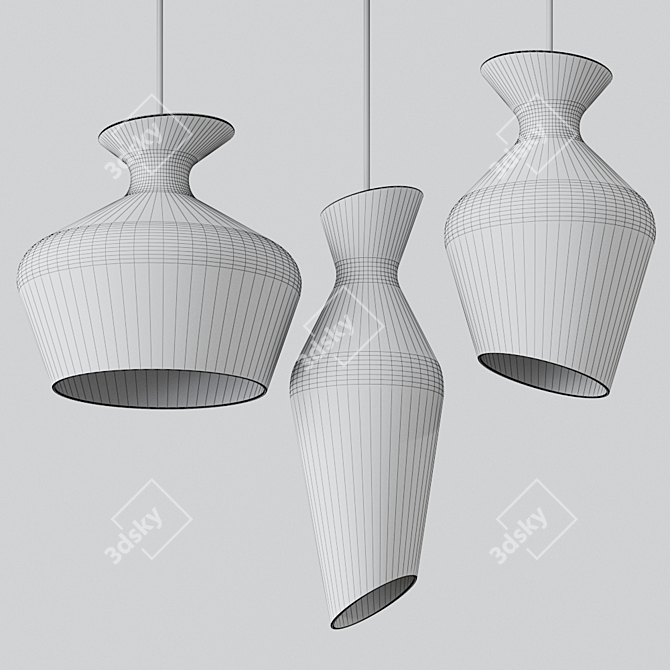 Elegant Malvasia Pendant Lamp 3D model image 2