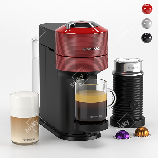 Nespresso Vertuo Next GCV1: Revolutionary Capsule Coffee Machine 3D model image 1