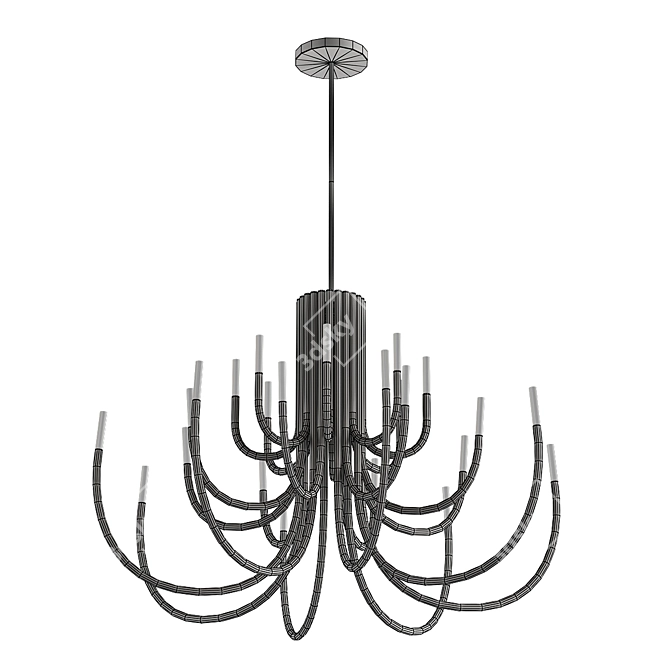 Elegant Squid Chandelier 3D model image 2
