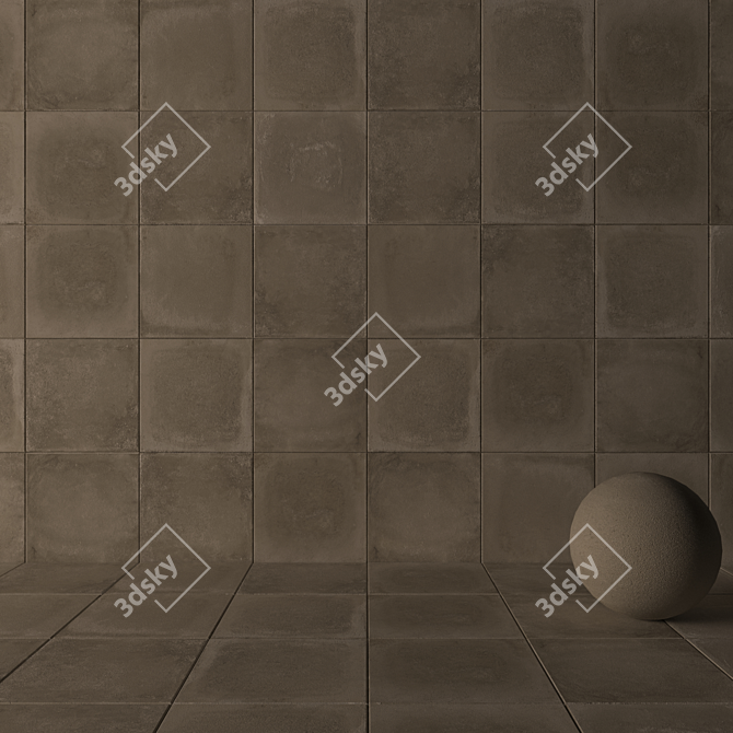 Flaviker Backstage Tan 60x60: Multi-Texture Floor Solution 3D model image 3