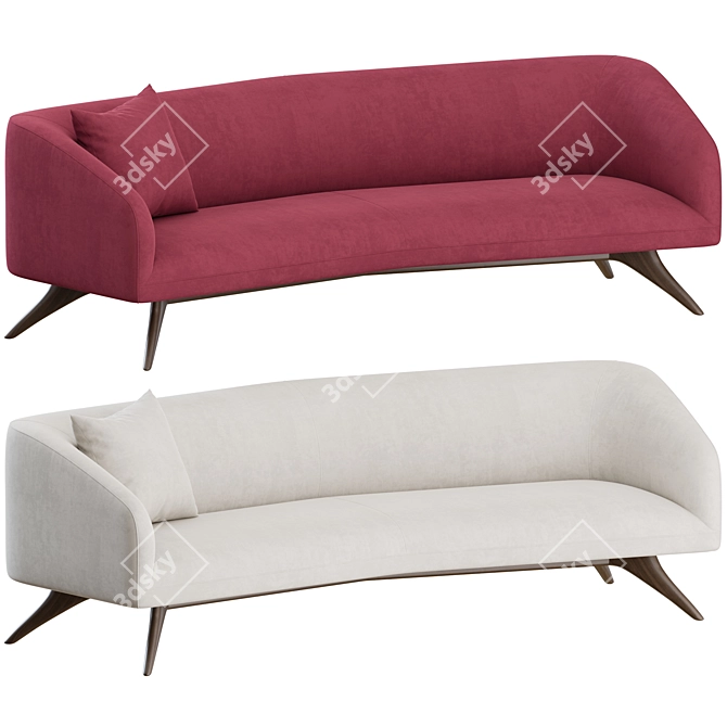 Vintage Fifth Avenue Wide Angle Sofa by Kagan 3D model image 1