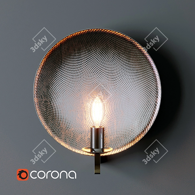 Copper Glow Wall Lamp 3D model image 2
