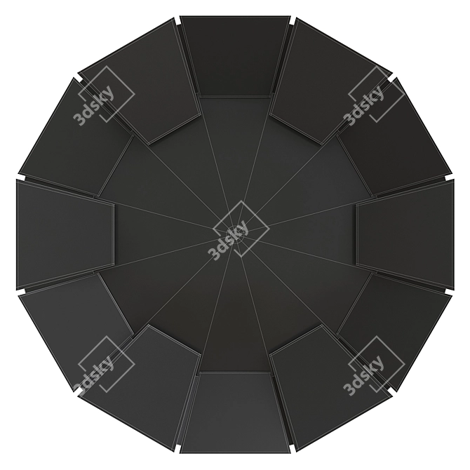 Luxxu Darian Black Mirror - Elegant and Modern 3D model image 2