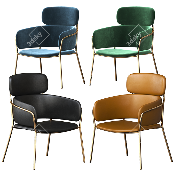 Strike LO Debi Arrmet Chair 3D model image 2