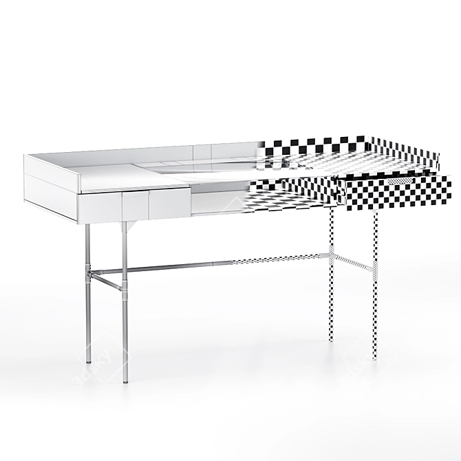 Arlon Writing Desk - Dark Walnut 3D model image 3