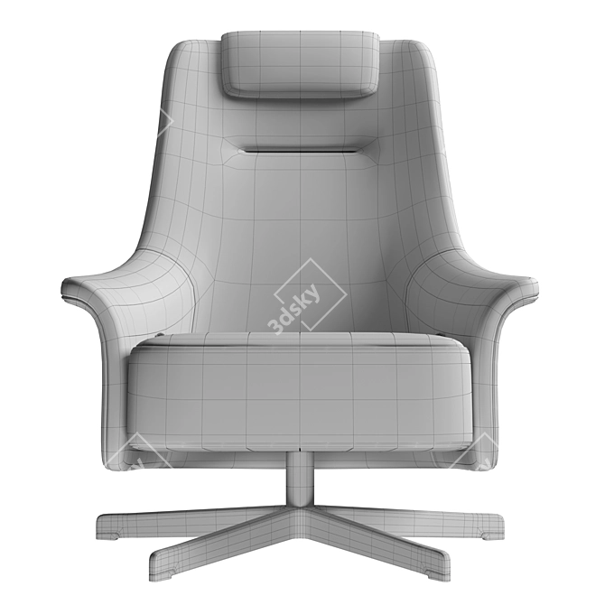 Bene Ports Active Lounge Chair 3D model image 5