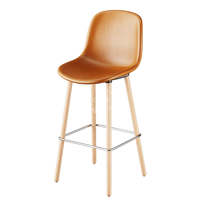 HAY NEU 12 Upholstered Bar Stool 3D model image 1