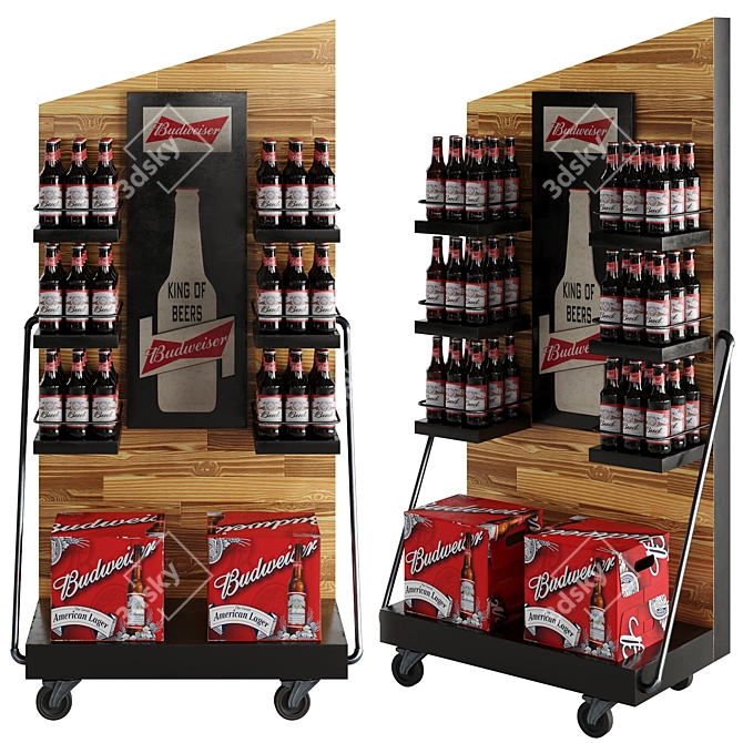 Sleek Beer Stand: 3D Model 3D model image 1