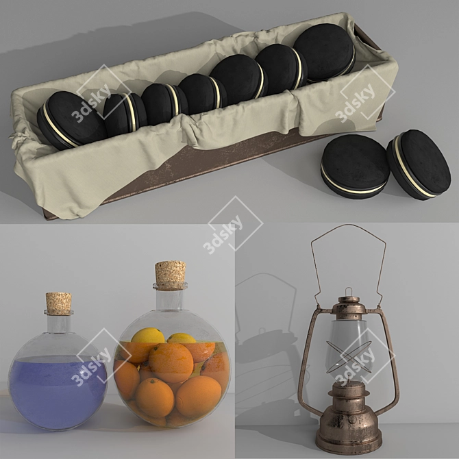 3Dmax Decorative Set with V-Ray & Corona 3D model image 2