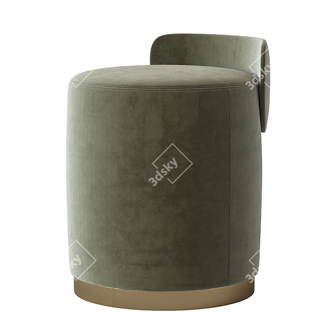 Versatile Metal Pouf - Andrew Martin 3D model image 4