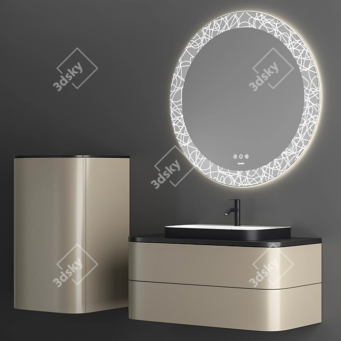 Duravit Happy D.2 Plus Vanity Set 3D model image 2