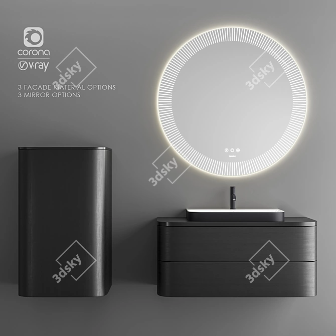 Duravit Happy D.2 Plus Vanity Set 3D model image 5