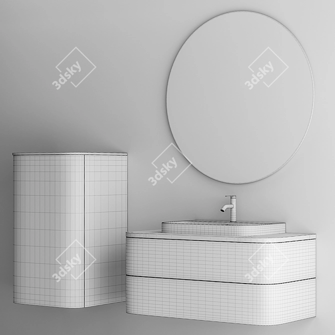 Duravit Happy D.2 Plus Vanity Set 3D model image 9