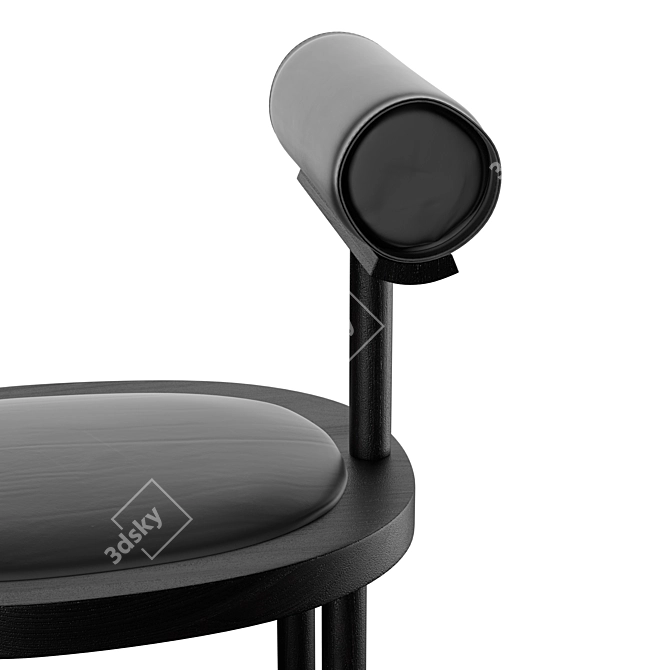 Elevate Dining Comfort: Una Chairs 3D model image 4