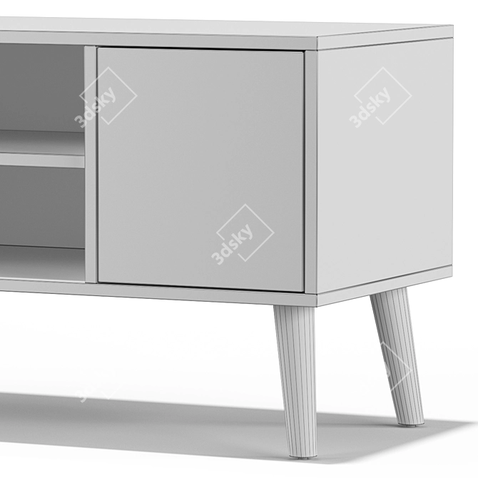 Sleek Modern TV Stand 3D model image 3