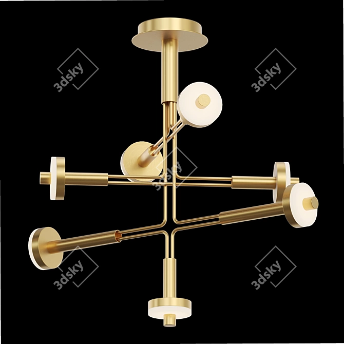 Modern LED Chandelier with Round Shades - Lampatron AMARILIS 7 3D model image 2