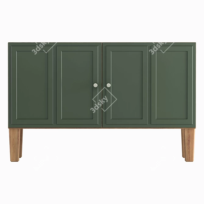 Green Small Andersen Chest of Drawers - 110x70x40 cm 3D model image 2