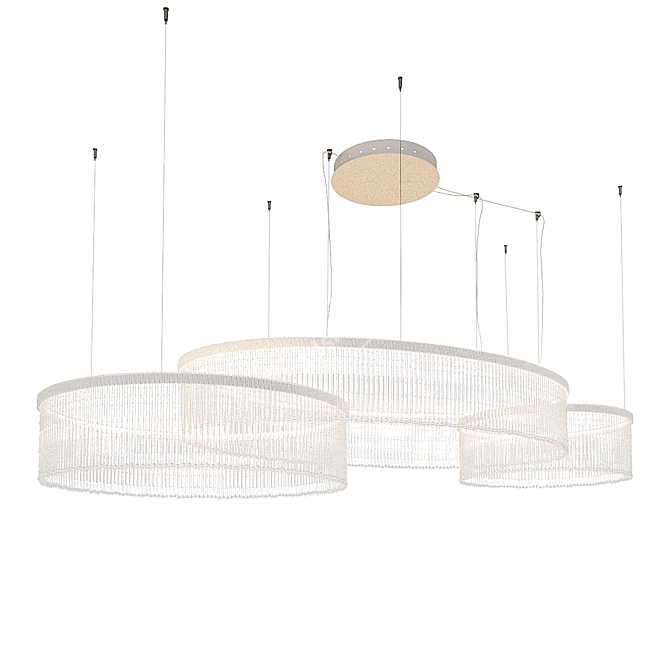 Elegant Venezia Pendant Chandelier 3D model image 2
