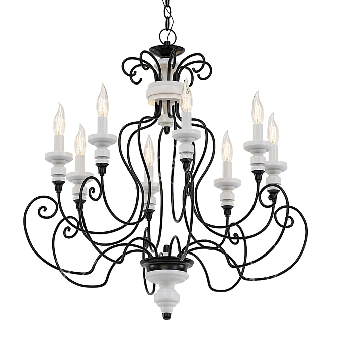 Elegant Empire Triumph Chandelier 3D model image 1