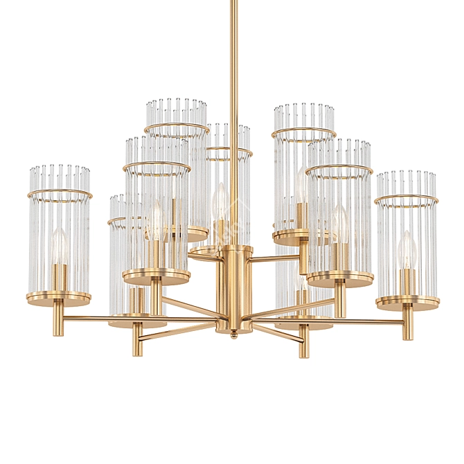 Wendel 9-Light Chandelier 3D model image 1