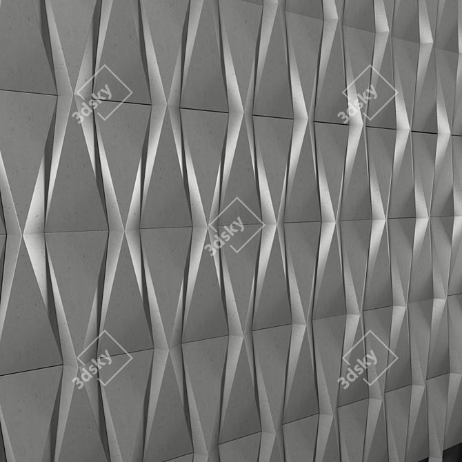 Butterfly 3D Panel: Elegant Gypsum Wall & Ceiling Decor 3D model image 3