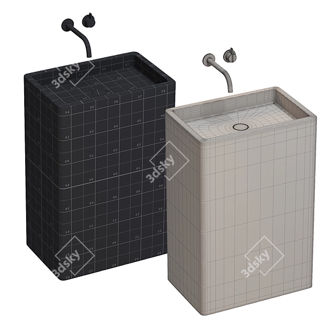 Luxury PB Basin Column byCOCCON 3D model image 4