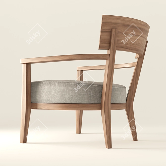 Sally Flexform: Modern Chic Armchair 3D model image 3