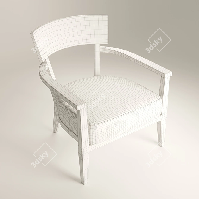 Sally Flexform: Modern Chic Armchair 3D model image 5